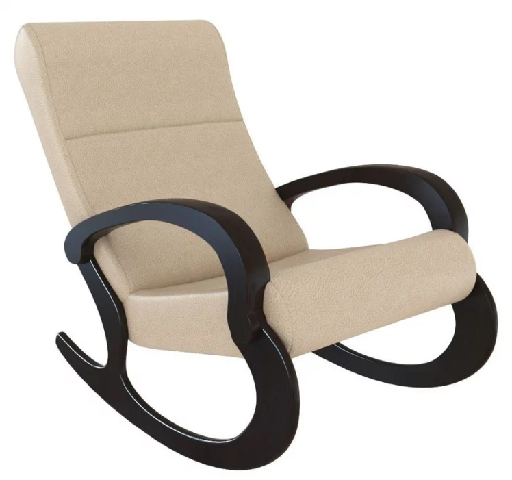 Кресло-качалка Кемпинг Гарда экокожа Крем_0