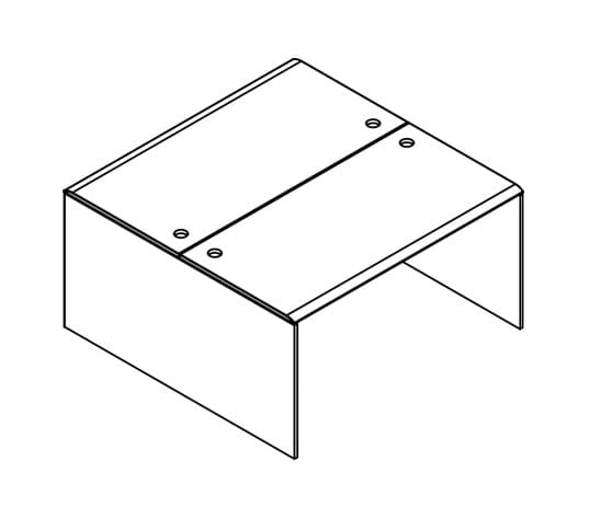 Двухместная рабочая станция В2СТ 147 Дуб сонома / W2ST_1