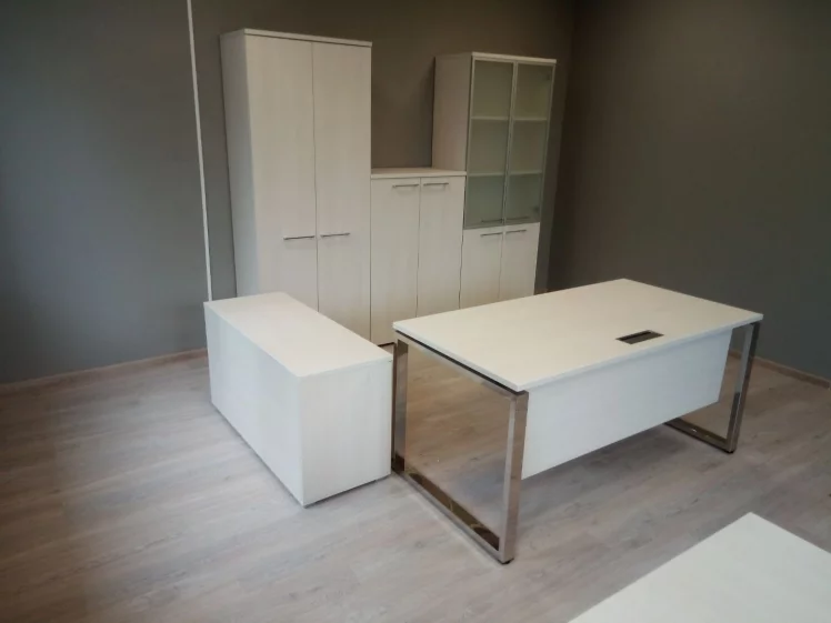 Тумба с 3-мя ящиками и дверкой ГЛОСС ЛИНЕ 9НТ.006 Иворй / GLOSS LINE Ivory_3