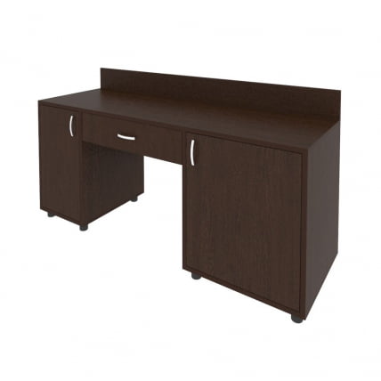 Стол с 2-мя тумбами и бортиком (правый) ЛИГХТ С-СТ-170 Пр Венге Цаво / LIGHT_0