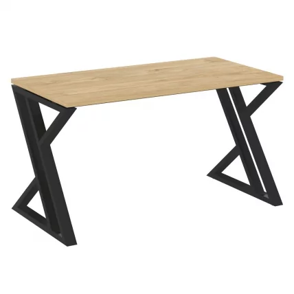 Стол рабочий ЛОФТ ВР.Л-СРЗ-3.7 Металл черный Тиквуд светлый / LOFT VR.L-SRZ-3.7_0