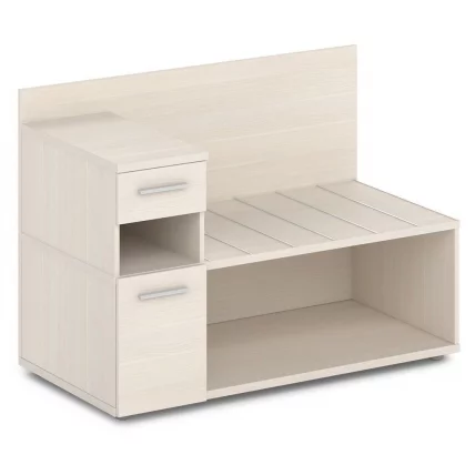 Тумба багажная с ящиком и дверью левый Орната 	Н-444 Л Дуб Кобург / Ornata_0