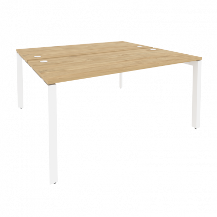 Рабочая станция на П-образном м/к ОНИКС О.МП-Д.РС-2.4.7 Тиквуд Светлый/Белый / ONIX O.MP-D.RS-2.4.7_0