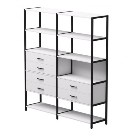 Набор стеллажных систем Еверпроф ЕВО №8 Белый Черный / Everprof EVO_0