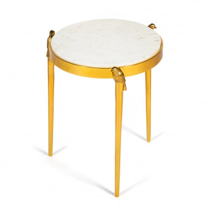 Столик кофейный Сеcрет Де Маисон БИРДЙ ( мод. 12475 ) алюминиевый сплав/мрамор, 38*38*48,5 см, золотой/голд / Secret De Maison BIRDY mod. золотой/gold_0