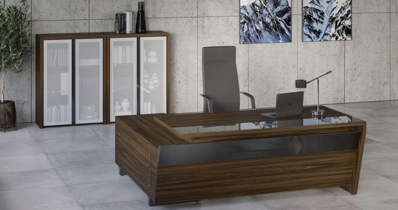 Брифинг-приставка 1400 мм Корнер CОР.БР-14 Орех Лоренцо / Corner COR.BR-14_1