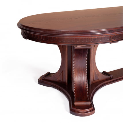 Стол ВЕРСАЛ овальный бук, мдф, 300 (350/400) х 110 х 78 см, Тобаcко / VERSAL Tobacco_8