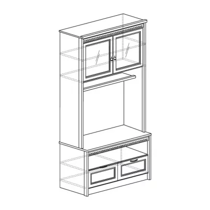Шкаф многоцелевой Лючия 187 Дуб Оксфорд_1