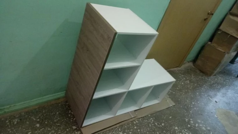 Стеллаж к столу Дека 9.07.11 Дуб Верцаска/Белый / Deka_4