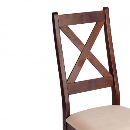 Стул CРОССМАН (комплект) НЕВ, Многослойный березовый шпон, 41х40кс100 см, каппучино/велюр бежевый / CROSSMAN NEW, 41х40x100 cappuchino/велюр_6