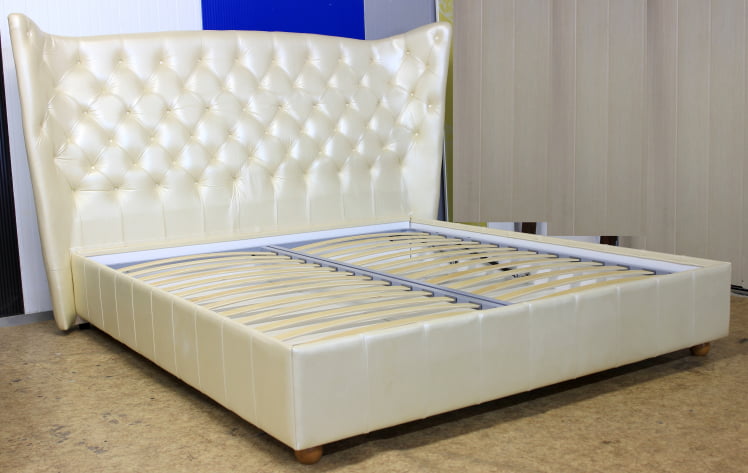 Кровать Леонарда Престиге Беиге Перлато (натуральная кожа) / Prestige Beige Perlato_0