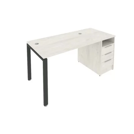 Рабочая станция с опорной тумбой Метал Сйстем Б.РС-СТП -1.2 Наварра/Антрацит / Metal System_0