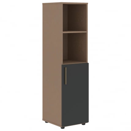 Шкаф-колонка с глухой малой дверью (правый) ВЕЛИОН ВМCС 40.5 Р Яшма черный Кобра / VELION VMCS R_0