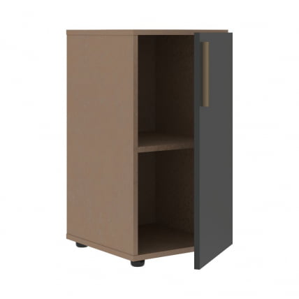 Шкаф-колонка с глухой малой дверью (правый) ВЕЛИОН ВЛCС 40.1 Р Яшма черный Кобра / VELION VLCS R_1