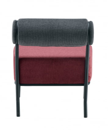 Кресло Понпоун К темно-серый бордо / Ponpoun_4