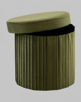Пуф складной с ящиком Сторе Роунд травяной / Store Round_1