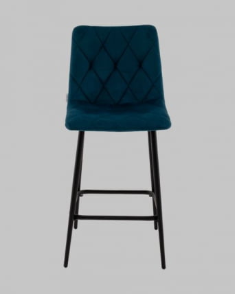 Стул полубарный Одди Диамонд велюр синий / Diamond_3