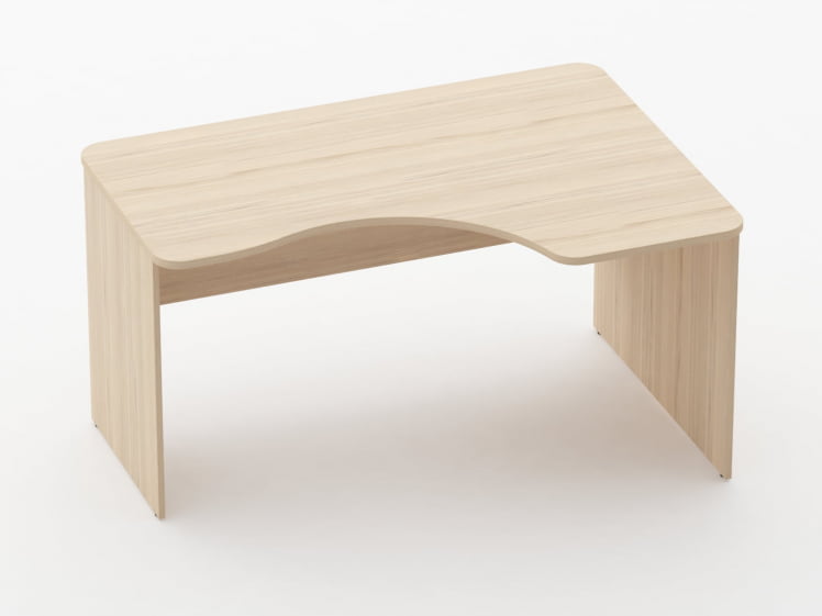 Стол угловой Глассй 1.14.14Пр Дуб молочный / Glassy_0