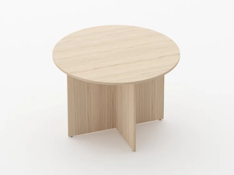 Стол для переговоров круглый Глассй 2.12 Бук светлый / Glassy_0