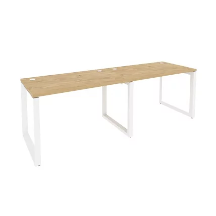 Рабочая станция на О-образном м/к ОНИКС О.МО-РС-2.2.7 Тиквуд Светлый/Белый / ONIX O.MO-RS-2.2.7_0