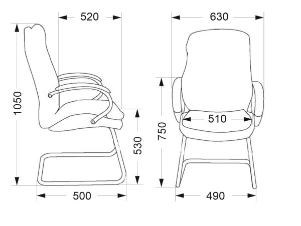 Кресло для посетителей Еверпроф Форум CФ Экокожа Черный / Everprof Forum CF_1
