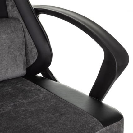 Кресло компьютерное БРАБИКС Форсер ГМ-127, 2 подушки, экокожа/велюр, черное/серое / BRABIX Forcer GM-127,_10