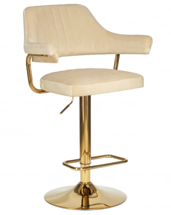 Стул барный ДОБРИН CХАРЛЙ ГОЛД (бежевый велюр (МДЖ9-10)) / DOBRIN CHARLY GOLD (MJ9-10))_0