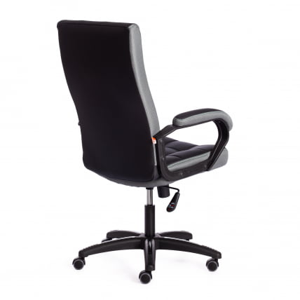 Кресло ТРЕНДЙ (22) кож/зам/ткань, черный/серый, 36-6/12 / TRENDY_2