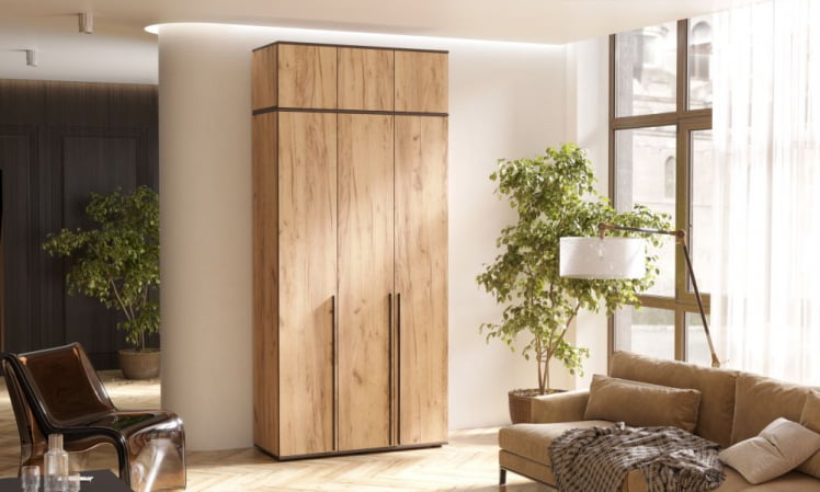 Шкаф Норд 3-х ств. + антресоль Дуб крафт_0