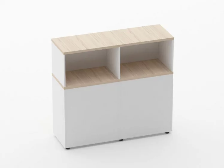 Тумба комбинированная высокая для рабочего модуля Дека 9.04.125 Туя/Белый / Deka_2