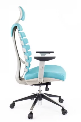 Эргономичное кресло Ерго Блаcк ткань Бирюзовый / Ergo Black_1
