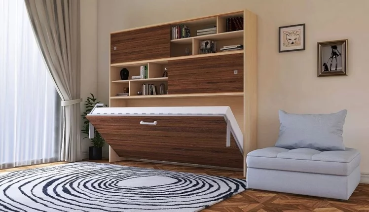 Кровать-трансформер Смарт 3 с полками Дуб молочный_2