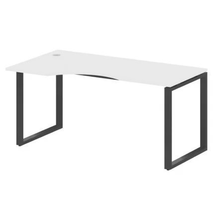 Стол криволинейный левый на О-образном м/к МЕТАЛ СЙСТЕМ БО.СА-1 Л Белый/Антрацит / METAL SYSTEM_0