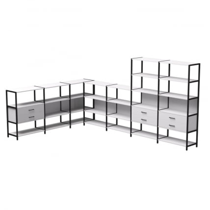 Набор стеллажных систем Еверпроф ЕВО №19 Белый Черный / Everprof EVO_0