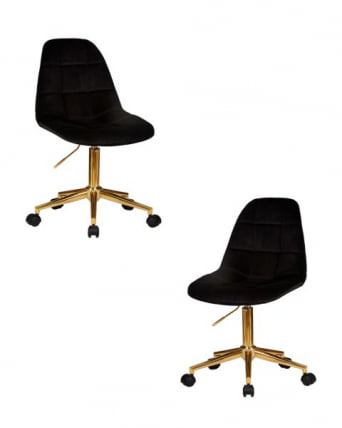 Офисное кресло для персонала ДОБРИН МОНТЙ ГОЛД (черный велюр (МДЖ9-101)) 2 шт / DOBRIN MONTY GOLD (MJ9-101))_0