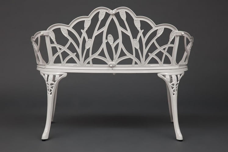 Скамья Сеcрет Де Маисон Страусс (Штраус) алюминиевый сплав, 99хх56х76см, буттер вхите / Secret De Maison Strauss butter white_4