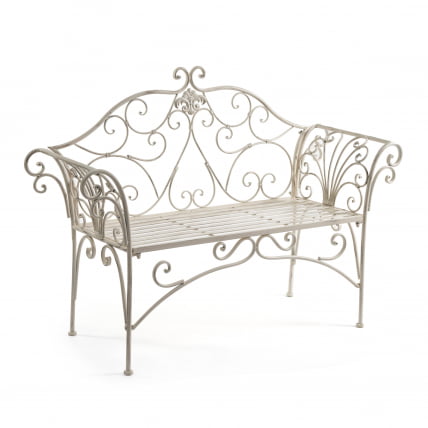 Скамья Сеcрет де Маисон БЕАУДЖОЛАИС (мод. ПЛ08-8574) металл, 136х46х96см, белый антик (антикуе вхите) / Secret de Maison BEAUJOLAIS (mod. PL08-8574) (antique white)_0