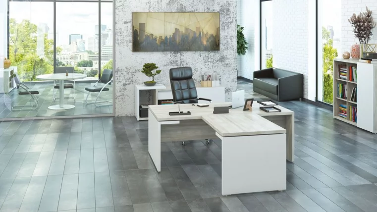 Комплект мебели для кабинета руководителя Зион 06 Светлый дуб / Zion_0