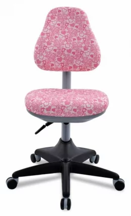 Кресло детское Бюрократ КД-2 ПК/ХЕАРТС-ПК Розовый сердца / KD-2 PK/HEARTS-PK_1