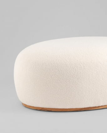 Пуф Полли КСЛ тедди белый без ножек / XL_2