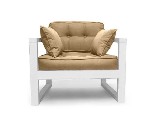 Диван одноместный ДЕмоку Д-1 бежевый_белый / DEmoku_0