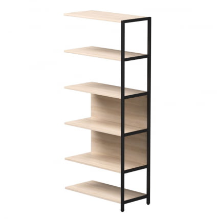 Полустеллаж металлический высокий (приставной) Еверпроф ЕВО 254Н009 Дуб Соната Черный / Everprof EVO_0