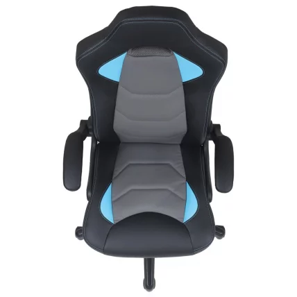 Кресло компьютерное БРАБИКС Скилл ГМ-005 Черное/голубое / BRABIX Skill GM-005_6