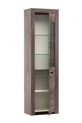 Шкаф-пенал Лючия 33.14-01 Ясень анкор темный Венге_1