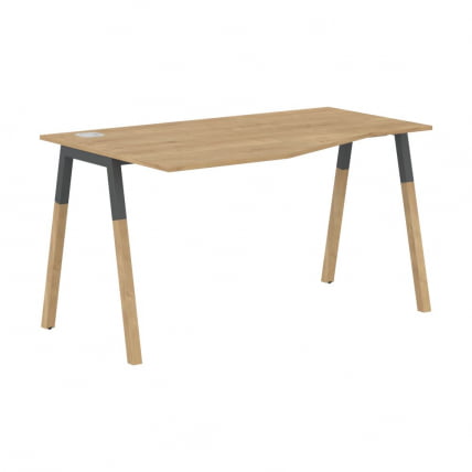 Стол эргономичный левый Форта ФCТ 1367 Л Дуб Гамильтон Черный графит / Forta FCT L_0