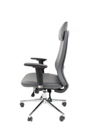 Офисное кресло CХАИРМАН 500 ЛЮКС (ЛУКС) ЭКО экокожа Серый / CHAIRMAN (LUX)_1