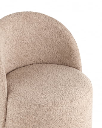 Пуф Лореен вращающийся букле Капучино / Loreen_6