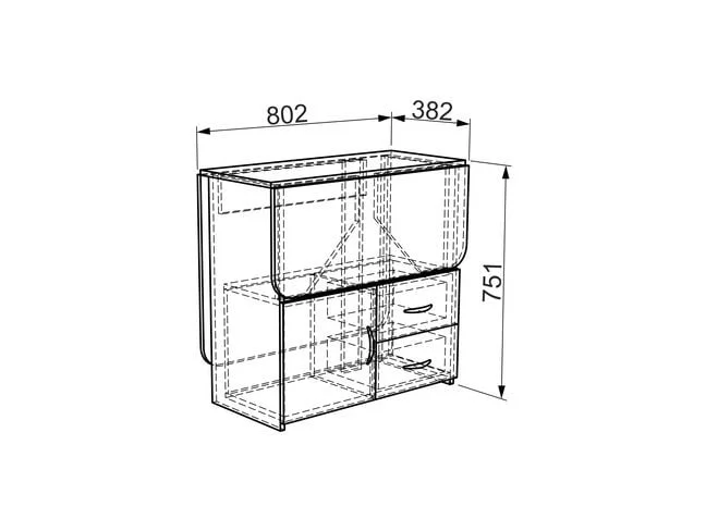 Стол-тумба КМ-0003 Ясень шимо т. / KM-0003_2