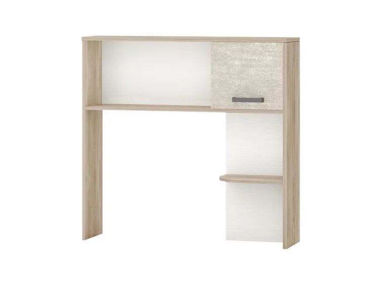 Надстройка Эверест 500.20 Дуб Кронберг/Белый шпон/Плаза Стоун_0