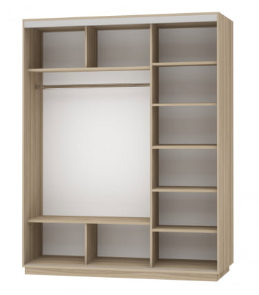 Шкаф-купе трехдверный Экспресс Трио Элемент 1800х2400х Дуб сонома / 1800х2400h_1